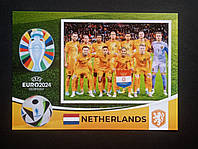 Футбольна листівка "Збірна Нідерландів учасник Чемпіонату Європи 2024 з футболу" (ЄВРО 2024 у Німеччині)