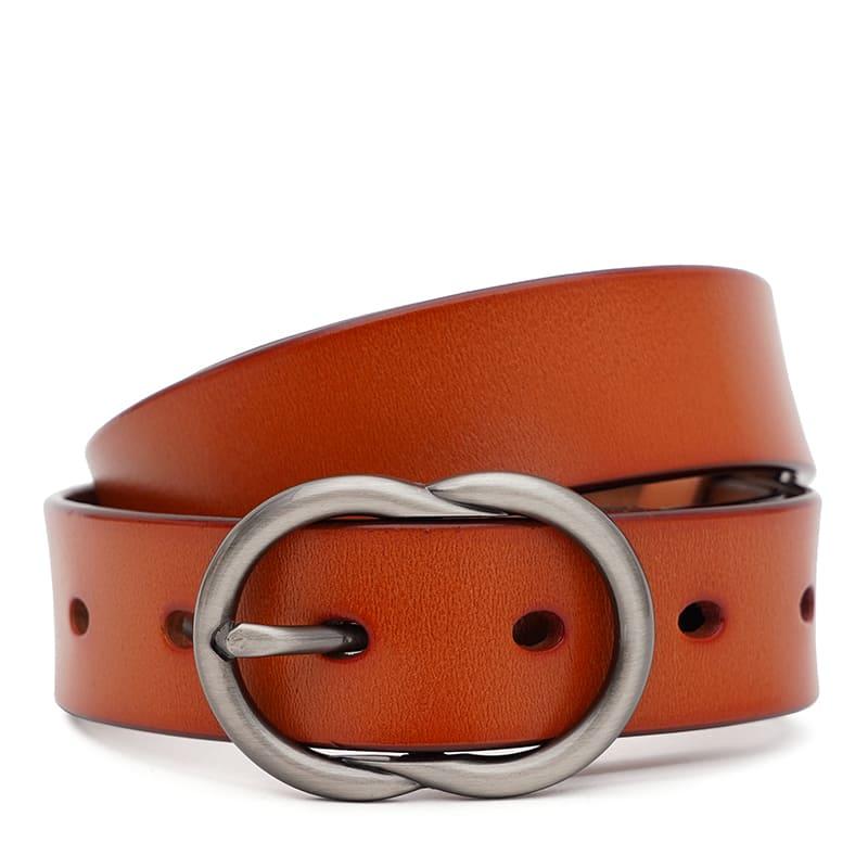 Жіночий шкіряний ремінь Borsa Leather CV1ZK-002g-ginger, фото 1