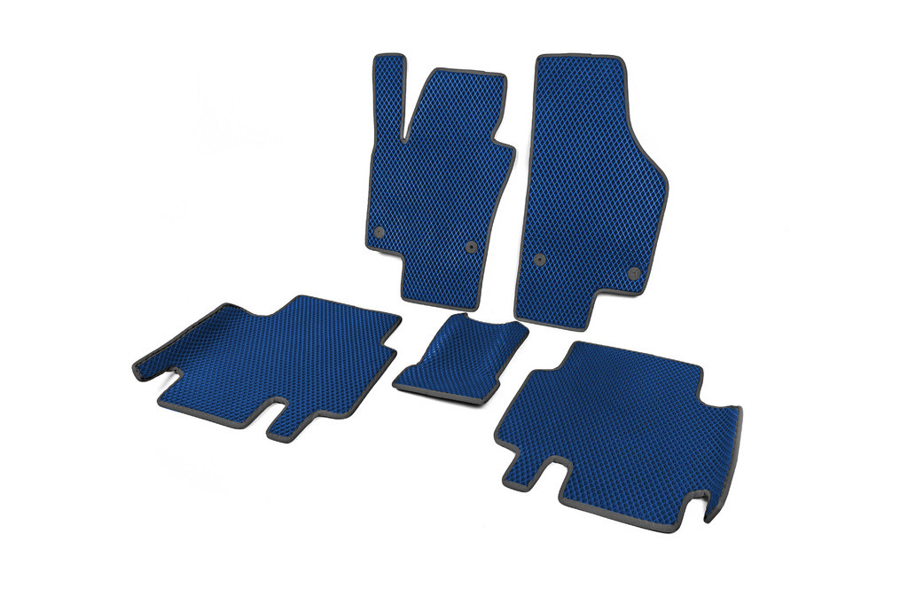 Tuning Полиуретановые коврики (2 ряда, EVA, Синий) для Volkswagen Sharan 2010-2024 гг - фото 1 - id-p2171588598