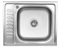 Стальная кухонная мойка из нержавеющей стали накладная Platinum6050F, квадратная для кухни металлическая