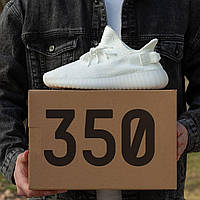 Адидас Изи 350 Светлые кроссы унисекс Adidas Yeezy Boost 350 v2 All White. Белая обувь мужская и женская.