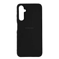 Чехол для Samsung Galaxy A15 Silicone Case (чёрный цвет) с микрофиброй