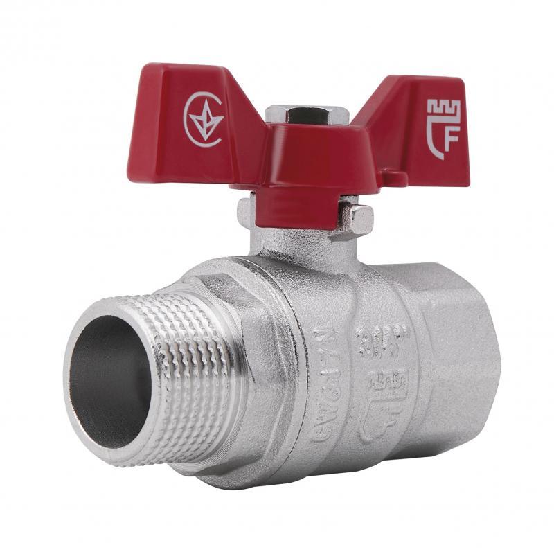 Кран кульовий Thermo Alliance Forte 3/4"ВЗ "метелик" SF607W20, фото 1