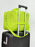 Сумка(ручна поклажа) Польща салатова 40х30х20см/24л/0.5кг/Fly 0234, фото 6