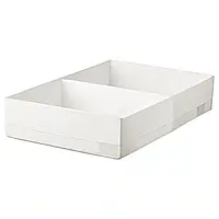 STUK Коробка с отделениями, белая, 34х51х10 см. Ikea