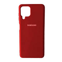 Чехол для Samsung Galaxy A22 Silicone Case (красный цвет) с микрофиброй