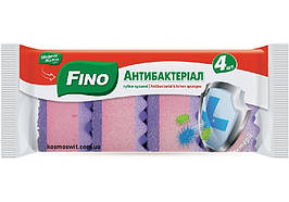 Губки кухонні Fino Антибактеріал 4 шт