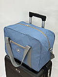 Сумка(ручна поклажа) Польща блакитна 40х30х20см/24л/0.5кг/Fly 0234, фото 8