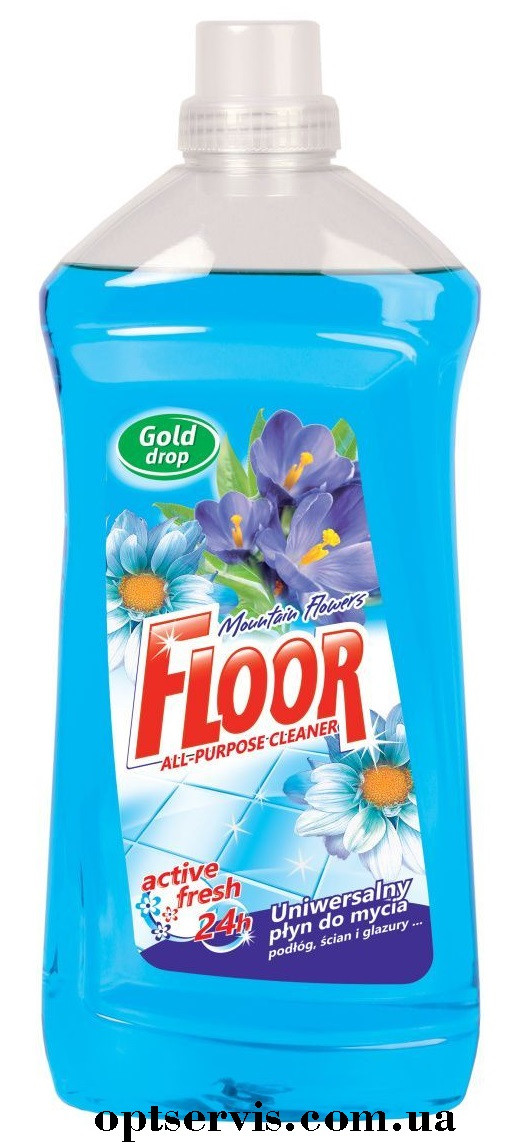 Універсальний засіб для очищення підлоги та стіни з силіконом Floor Гірські квіти 1500 мл, фото 1
