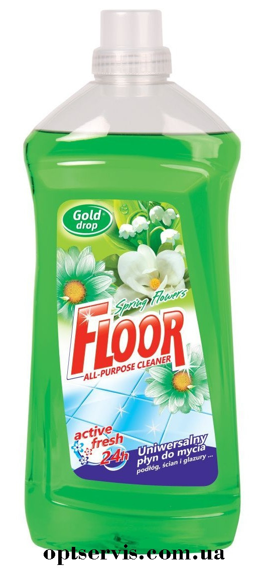 Універсальний засіб для очищення підлоги та стіни з силіконом Floor Весняні квіти 1500 мл, фото 1