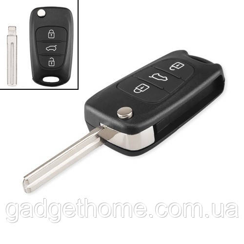 ТОП! Викидний ключ, корпус під чіп, 3кн, KIA, TOY40 - (gHome), фото 1