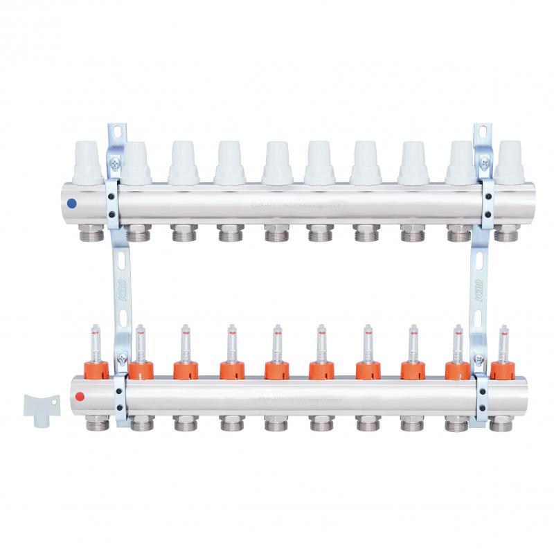 Колектор Icma 1" 10 виходів, з витратомірами №K013 - фото 3 - id-p2171613975