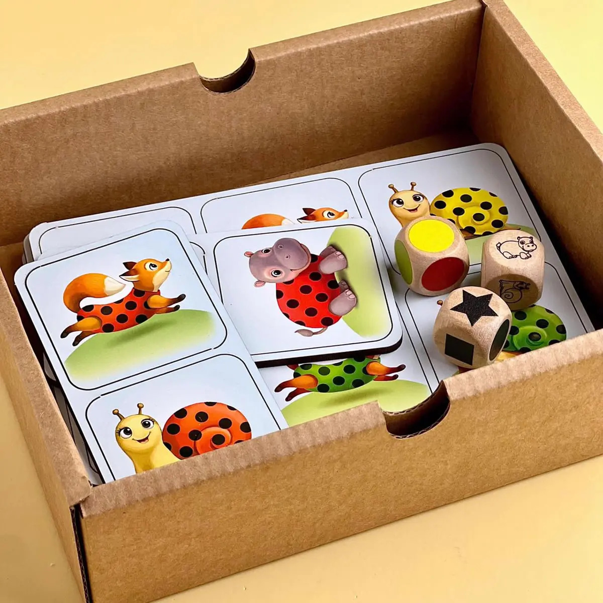 Гра дитяча з кубіками Схопи першим розвиваюча ХДФ на швидкість та реакцію 3+ UBEE (ПСД243), фото 1