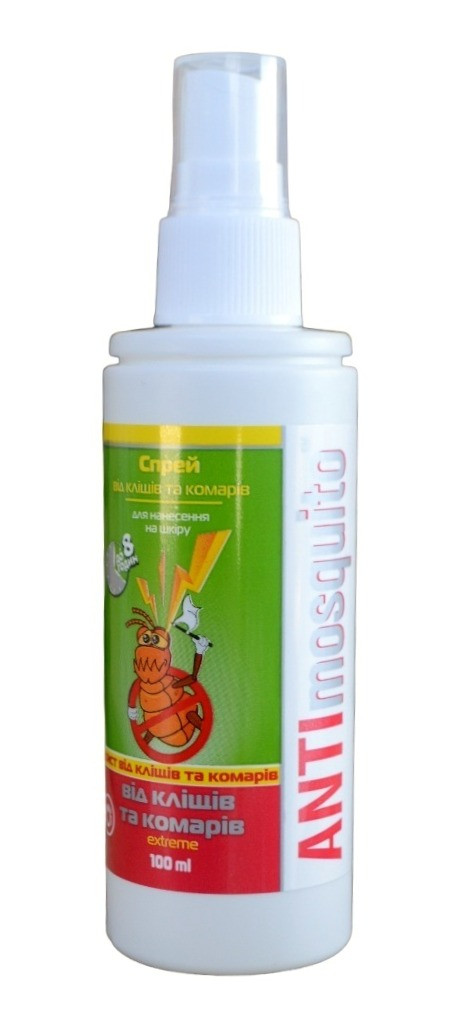 Спрей від кліщів та комарів, Anti Mosquito Extreme, 100 мл