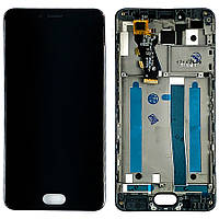 Дисплей (экран) Meizu M3s Y685 с тачскрином черный с рамкой