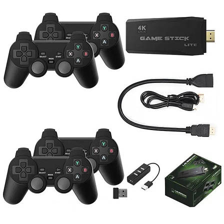 Портативна ігрова консоль Game Stick Lite 64GB, 4 джойстики (10000 + ігор), фото 1