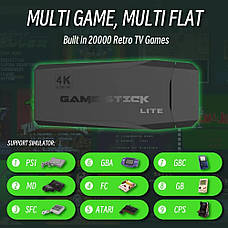 Портативна ігрова консоль Game Stick Lite 64GB, 4 джойстики (10000 + ігор), фото 2