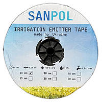 Лента для полива SANPOL эмиттерная 6 mil 10см 2л/час