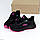 Молодіжні яскраві чорні текстильні кросівки прогулянкові та для спортзалу, фото 2