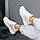 Молодіжні білі текстильні кросівки омбре прогулянкові та для спортзалу, фото 2