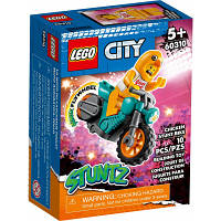 Конструктор LEGO City Stuntz Трюковый мотоцикл с цыплёнком 10 деталей (60310)