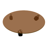 Стеклянные подставки Ø400 мм для цветов на колесиках COMMUS ULTRA III 40 F6 - коричневая (адаптивная бронза)