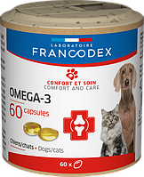 Francodex Laboratoire Omega-3 Dog Cat Витамины для кошек и собак, Омега-3 60 таб.