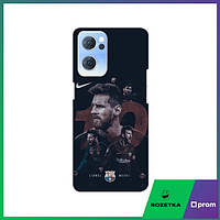 Чехол с картинкой для Oppo Reno7 5G (Лионель Месси) / Чехлы Messi Barca Оппо Рено 7 (5G)