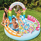 Дитячий надувний ігровий центр Intex 57144 «Candy Fun» (Водна гірка з басейном та фонтаном, 122*168*170 см., об`єм: 165 л.) [Склад
