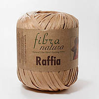 Рафия натуральная Fibra Natura YARNS Солома 3,3 см, 90 м, 40 г, (Фибра Натура) нити для вязания