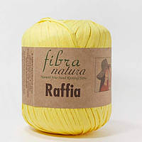 Рафия натуральная Fibra Natura YARNS Жёлтый 3,3 см, 90 м, 40 г, (Фибра Натура) нити для вязания