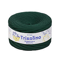 Трикотажная пряжа Trikolino, 5-7 мм., 100 м., Зеленый мох , нитки для вязания