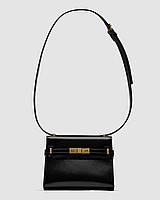 Женская сумка из кожи Saint Laurent Manhattan Medium Leather Shoulder Чорный