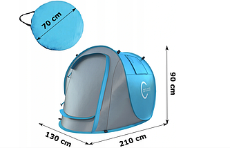 Туристичний пляжний намет тент POP-UP BEACH SCREEN Stator D488-X синій 130 см х 2.10 м х 90 D488X, фото 6