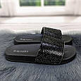 Шльопанці жіночі зі стразами Bomba чорні 2293, фото 6