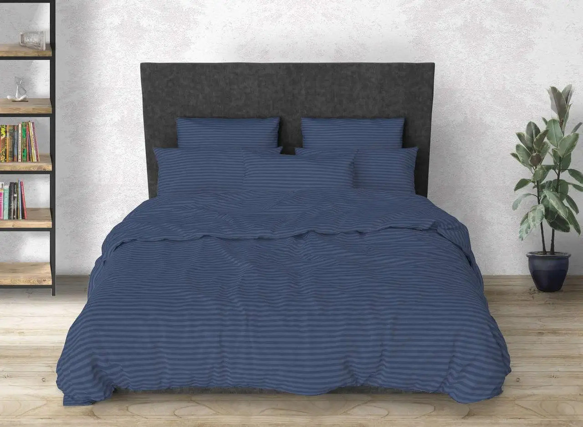 Євро постільна білизна 200х220 Ранфорс на блискавці (22607) Однотонні бавовняні комплекти постільної білизни, фото 1