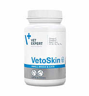 Пищевая добавка для кошек и собак мелких пород Vet Expert VetoSkin Small breed & cat для здоровья кожи и