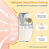 Носитий молоковідсмоктувач MISSAA, високоефективні насоси без допомоги рук з 3 режимами та 8 рівнями, фото 4