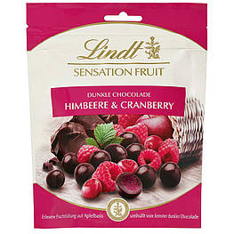 Lindt Sensation Fruit Himbeere & Cranberry Шоколадні кульки з м’якою начинкою Малина і журавлина 150g