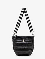 Сумка U.S.Polo Assn. QUILTED HOBO CROSSBODY BAG черная