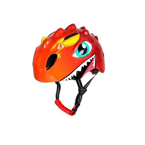 Дитячий захисний шолом для велосипеда A1 ONT06 Червоний Динозавр 50-54 см