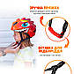 Дитячий захисний шолом для велосипеда A1 ONT06 Червоний Динозавр 50-54 см, фото 7