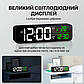 Електронний настільний LED-годинник з будильником SBTR Чорний (BM81-Black), фото 4