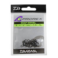 Вертлюжок с застежкой Daiwa Prorex Snap Swivel S 9kg 10pcs (15408-100)