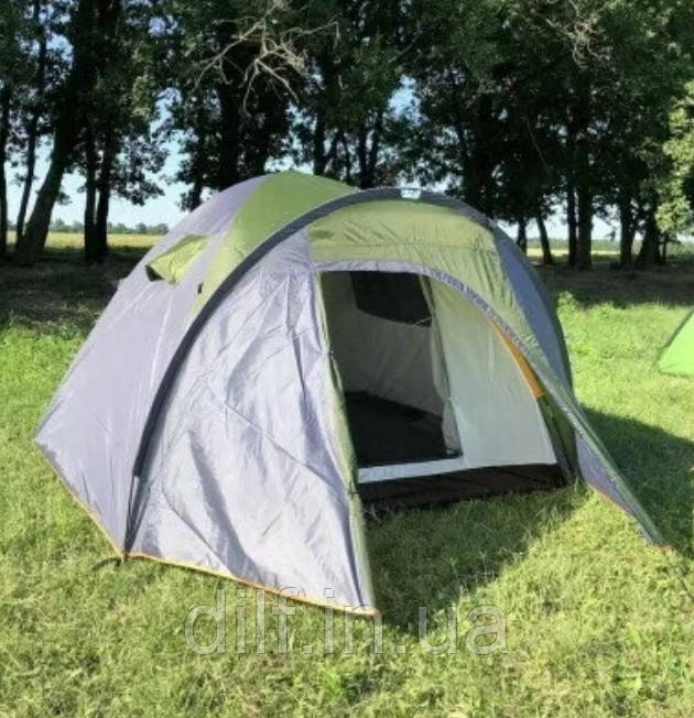 Намет 4-ти місний Lanyu LY 1677D туристичний кемпінговий з навісом 400x240x170 см.