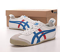 Мужские кроссовки Asics Onitsuka Tiger Mexico 66 бело-синие с красным