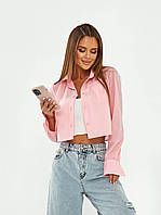 Укороченная рубашка, розового цвета 25118 StMi S-M