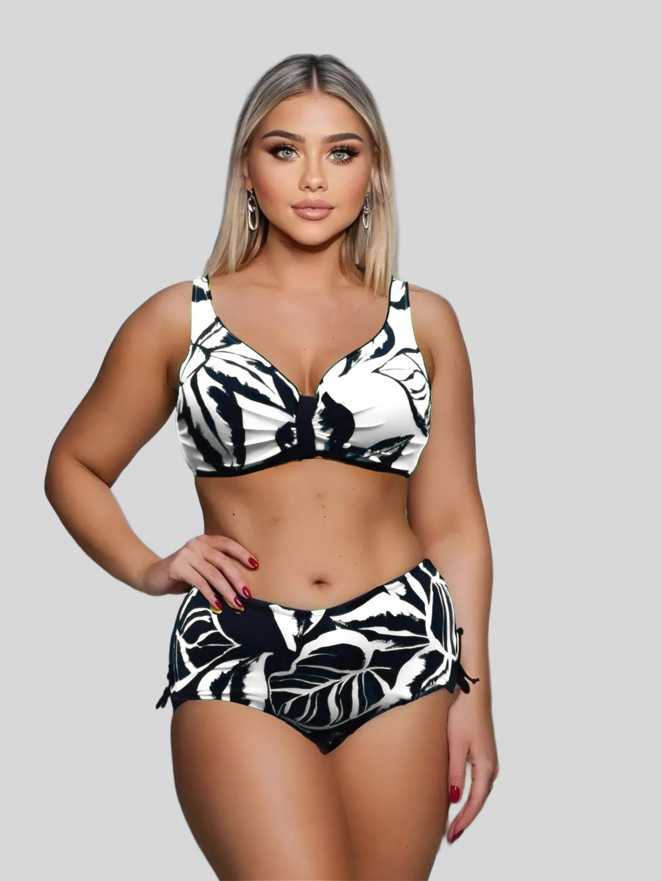 Жіночий купальник Samegame 3051 чорний/білий 50 54 56 58 український розмір