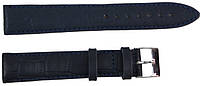 Ремешок для часов кожаный Mykhail Ikhtyar 22 мм Темно-синий (S22-019S navy) PZ, код: 8298368