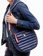 Сумка U.S.Polo Assn. QUILTED HOBO CROSSBODY BAG синяя